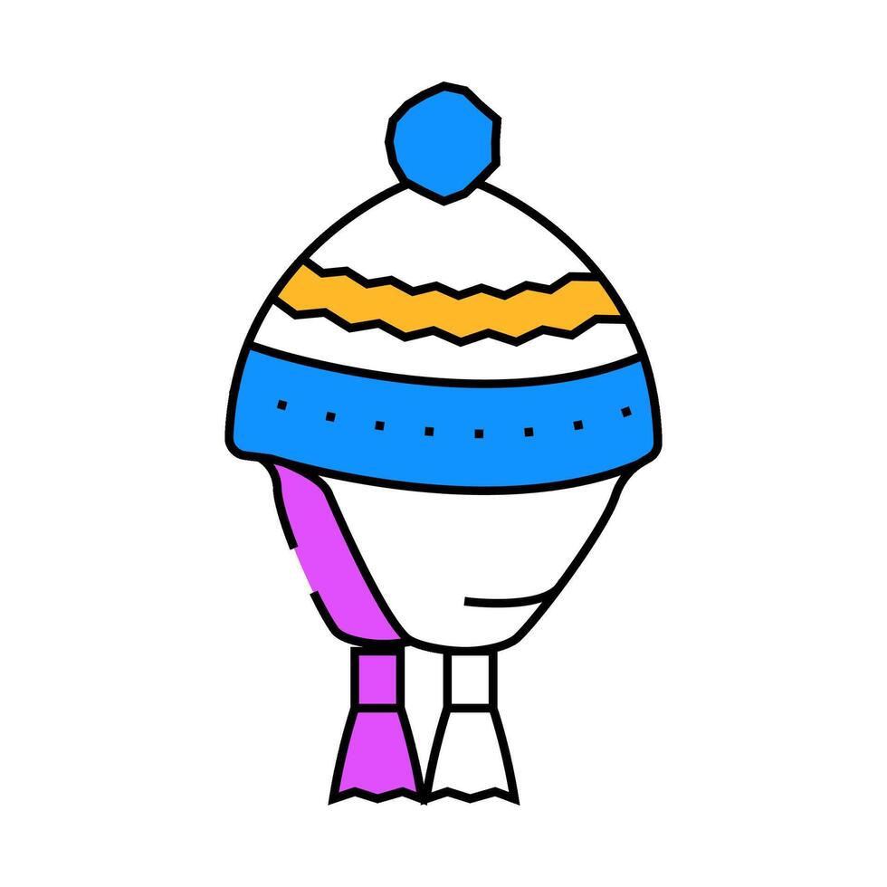 winter hat cap icon color illustration vector