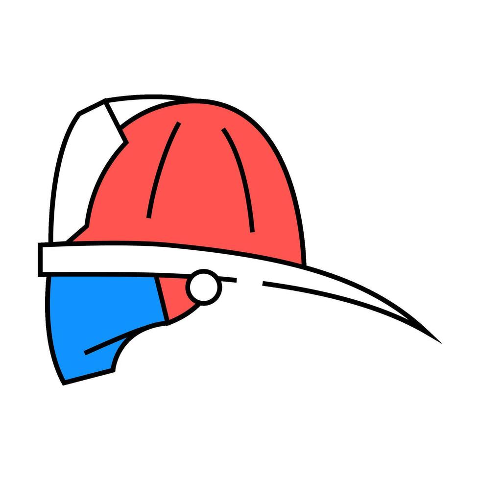 firefighter hat cap icon color illustration vector
