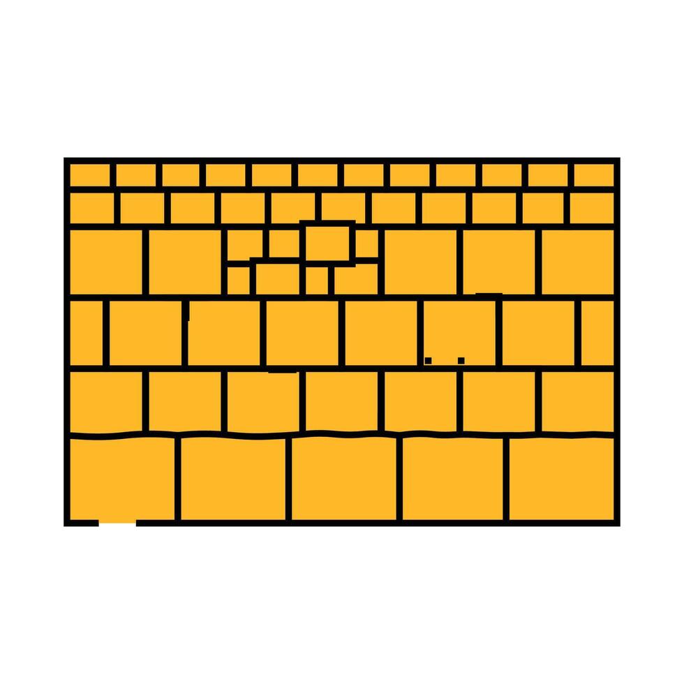 western wall wailing wall icon color illustration vector