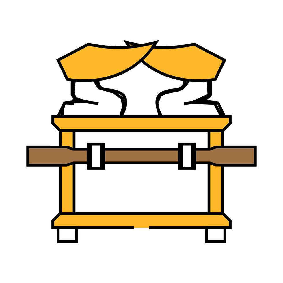 ark of the covenant icon color illustration vector