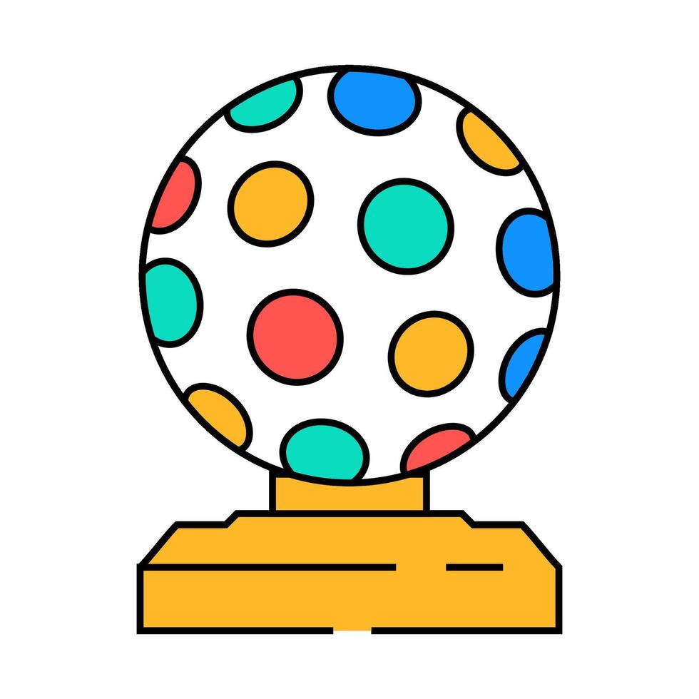 disco ball retro music icon color illustration vector