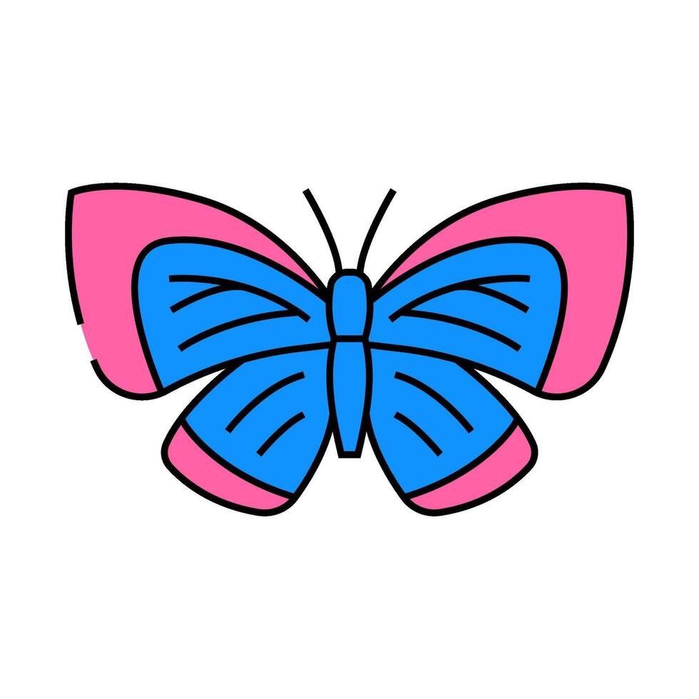 spring azure insect icon color illustration vector