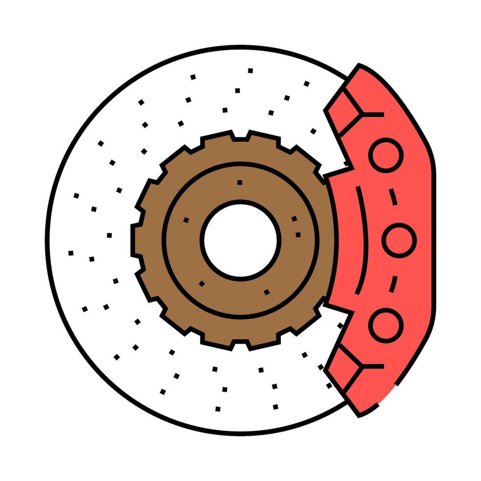 brakes vehicle speed auto icon color illustration vector