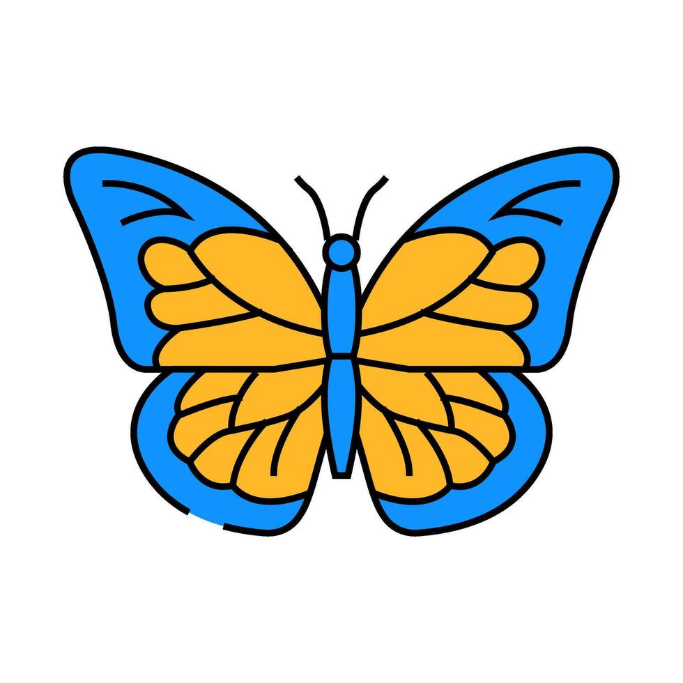 monarch summer icon color illustration vector