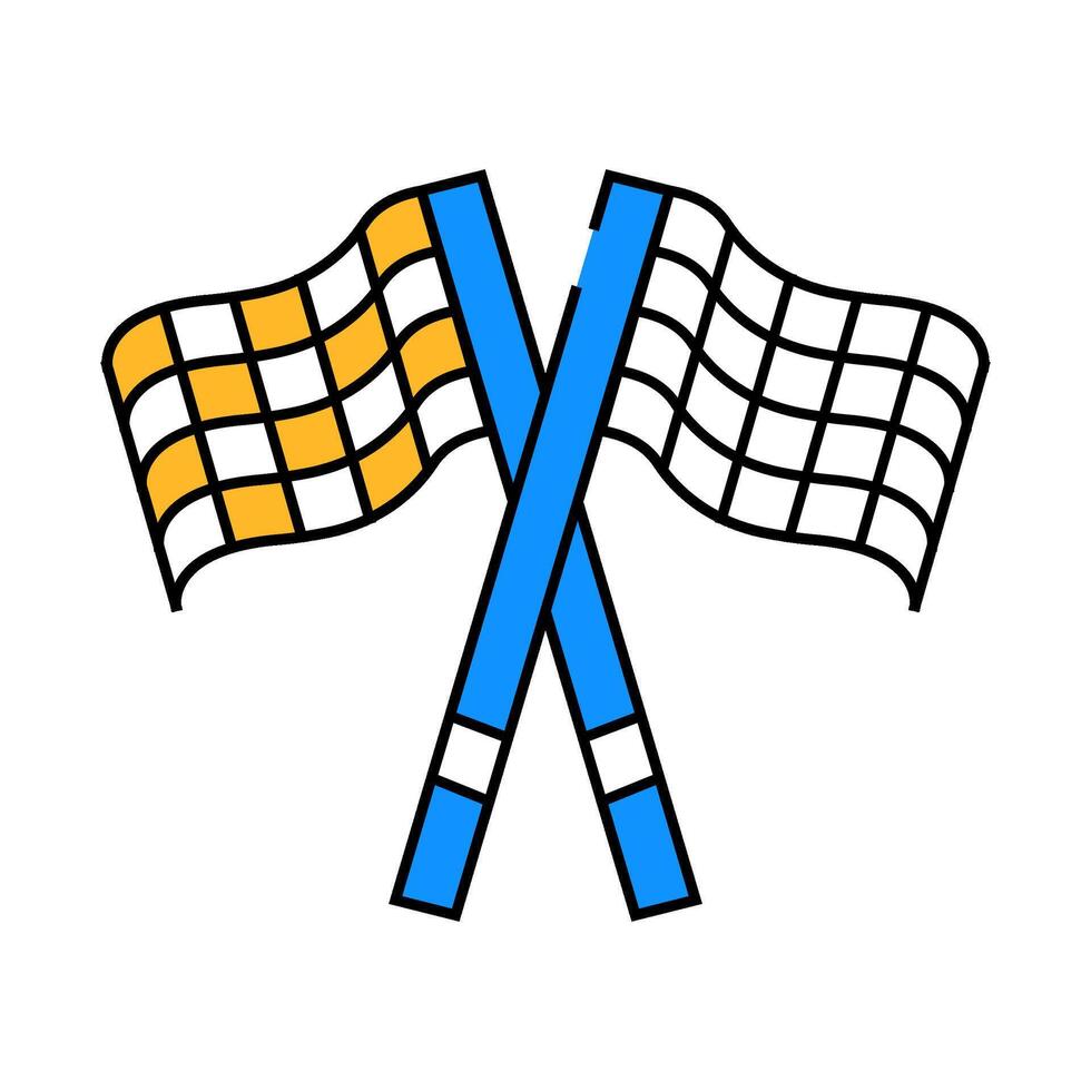 checkered flag vehicle auto icon color illustration vector