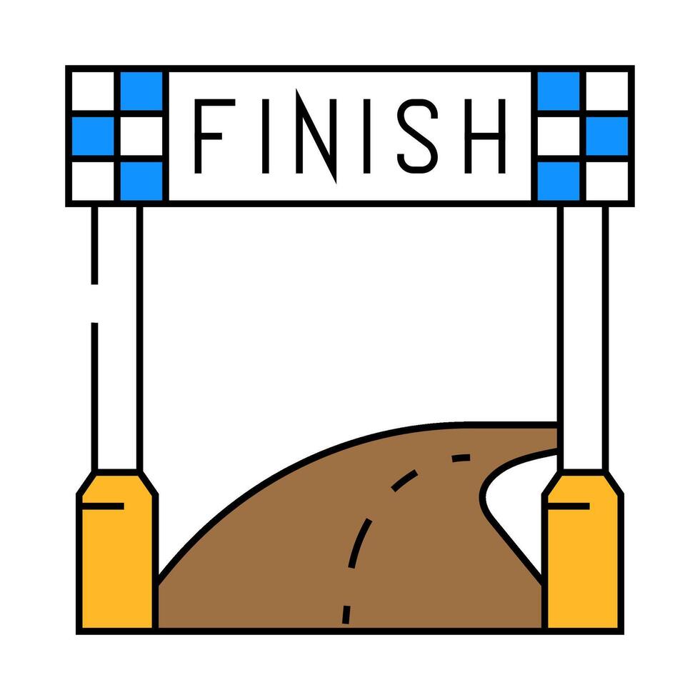 finish vehicle speed auto icon color illustration vector