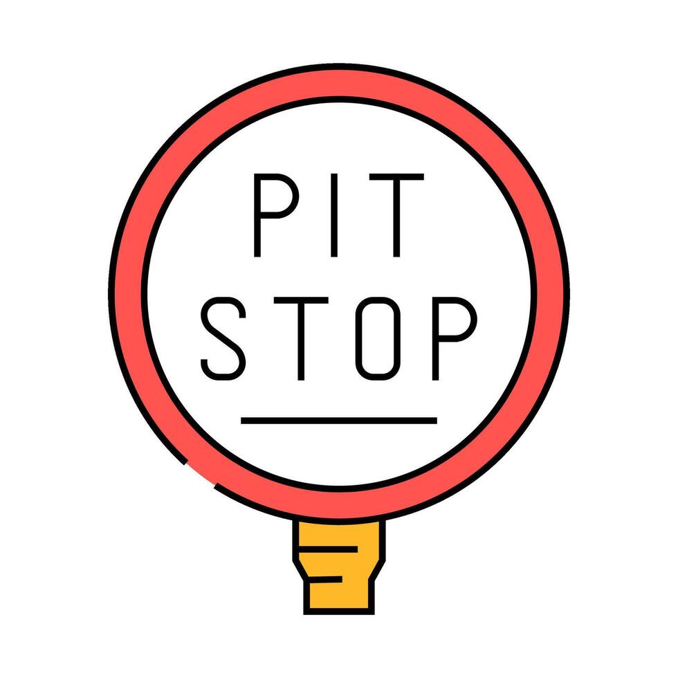 pit stop vehicle speed auto icon color illustration vector