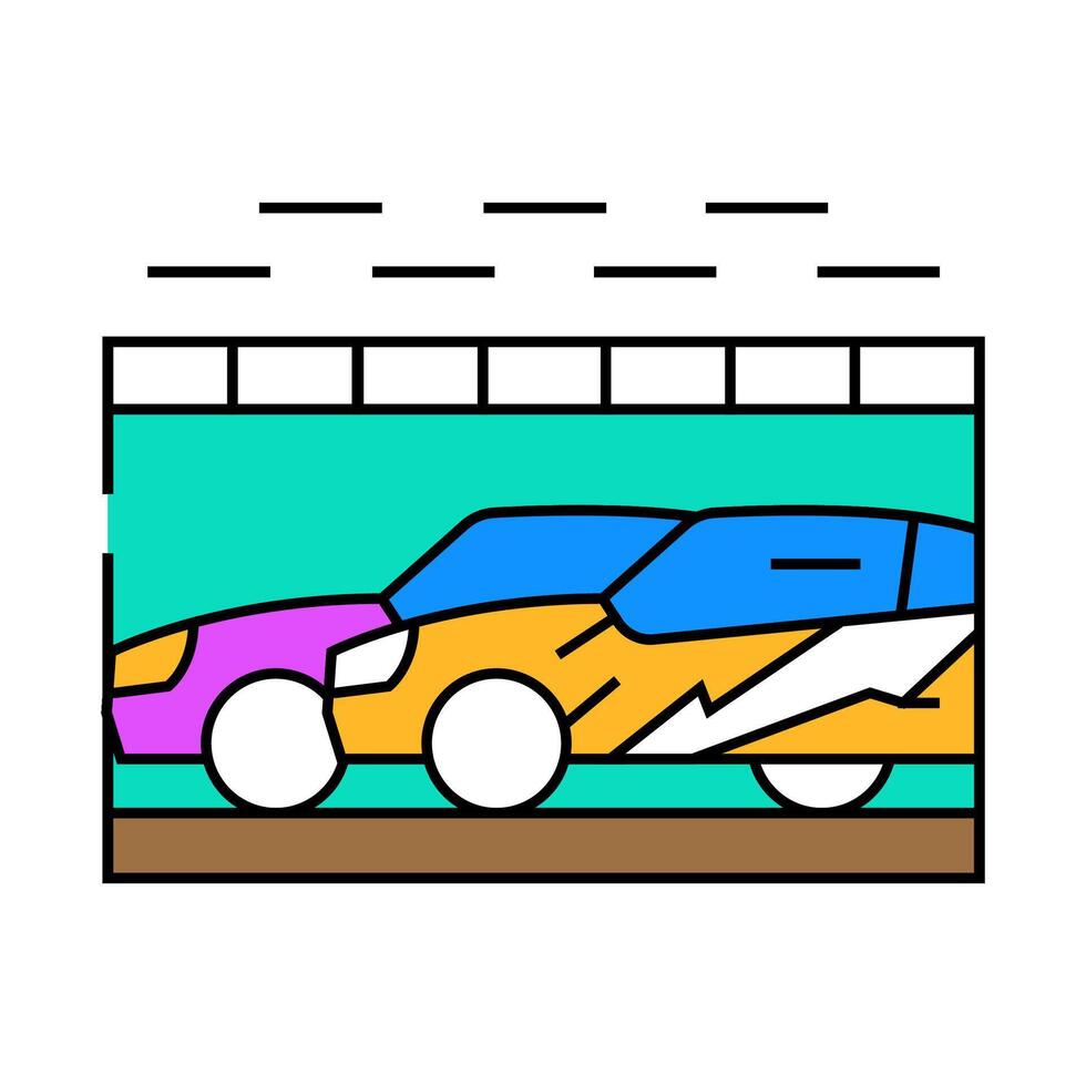 competition car race vehicle icon color illustration vector