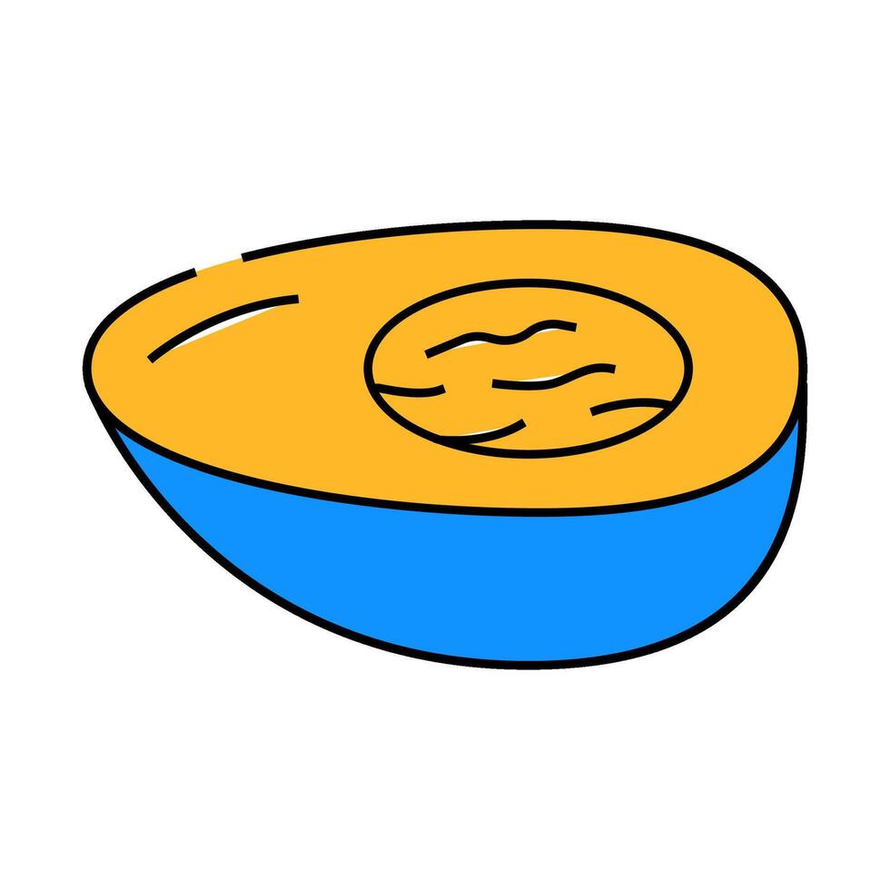 boiled egg chicken icon color illustration vector