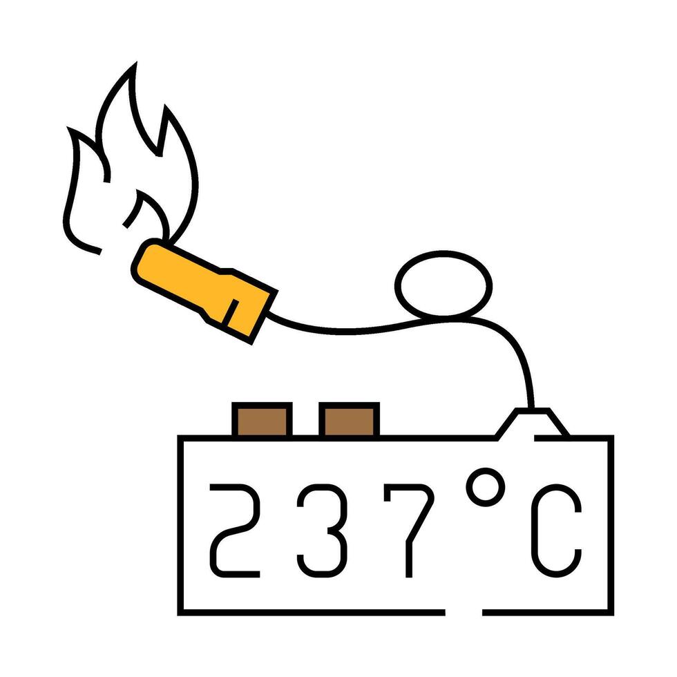 thermometer icon color illustration vector