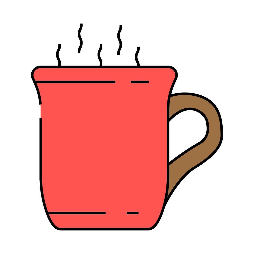 hot coffee cup icon color illustration vector