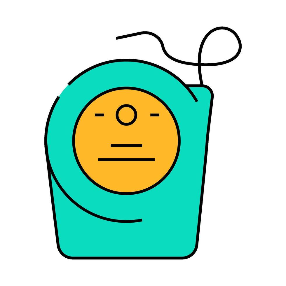 dental floss hygiene icon color illustration vector