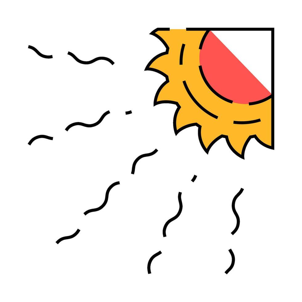 heat wave icon color illustration vector