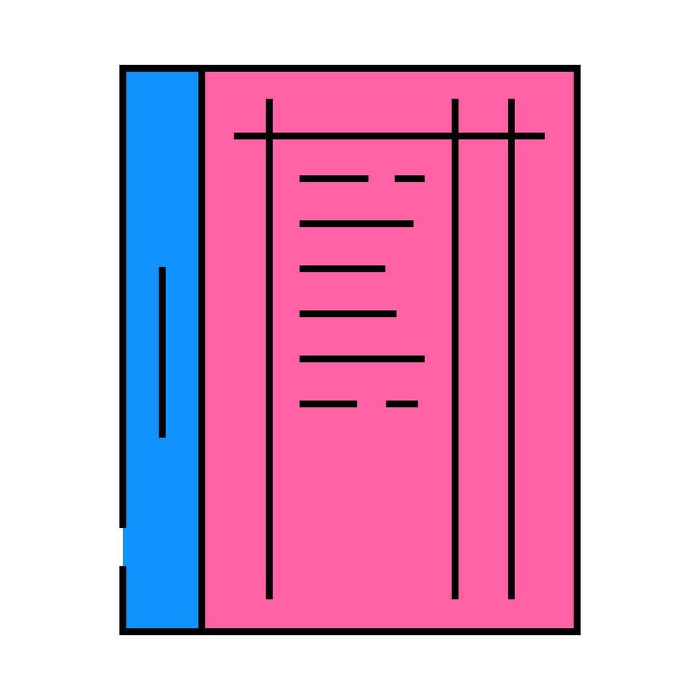 ledger book icon color illustration vector