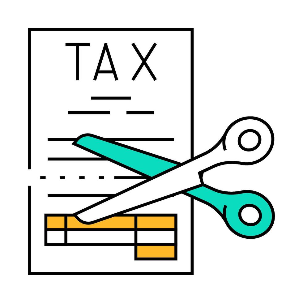 tax deductions icon color illustration vector