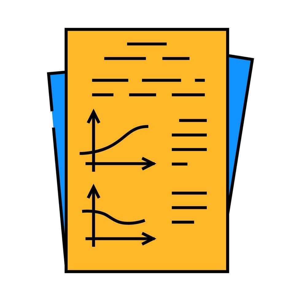 income statement icon color illustration vector