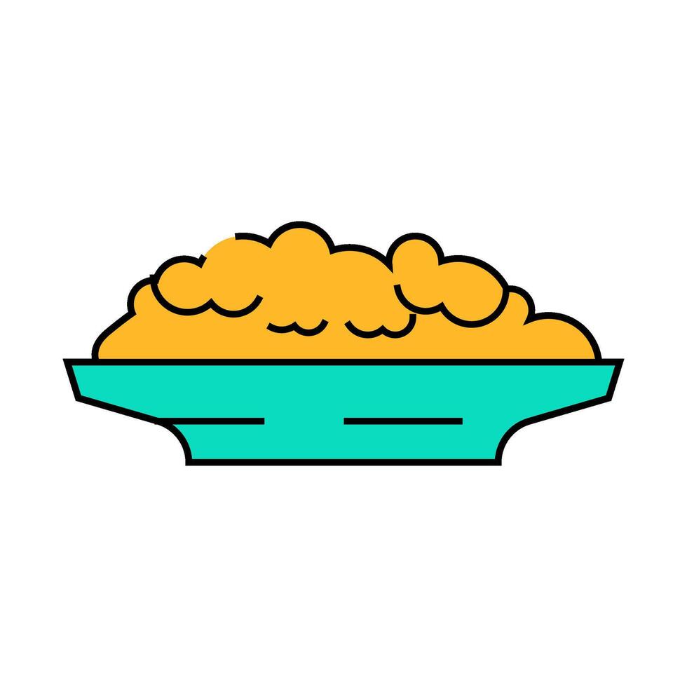 barley grain pile peeled icon color illustration vector