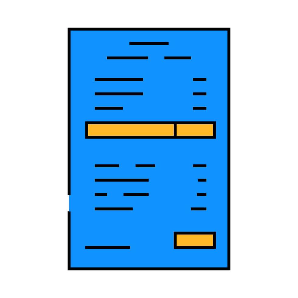 balance sheet icon color illustration vector
