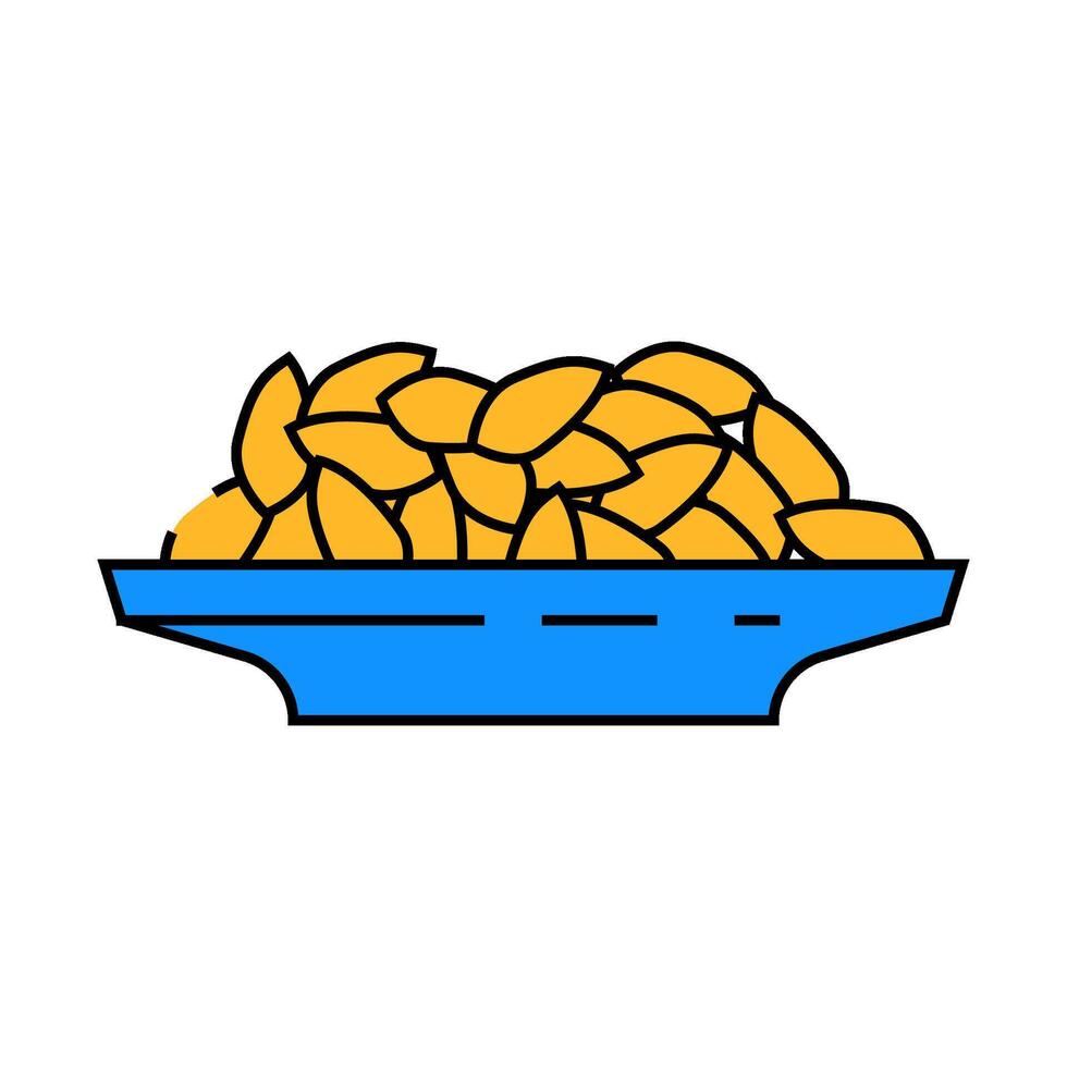 barley grain pile unpeeled icon color illustration vector