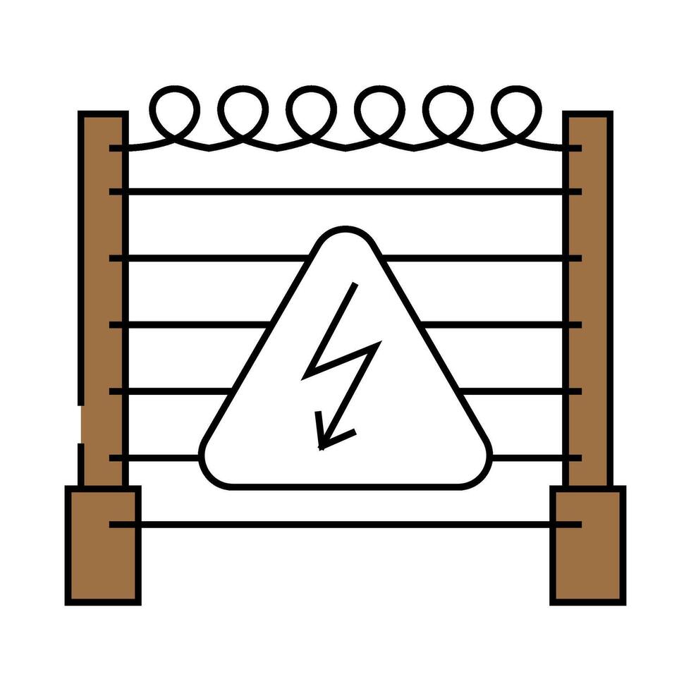 caution electricity icon color illustration vector