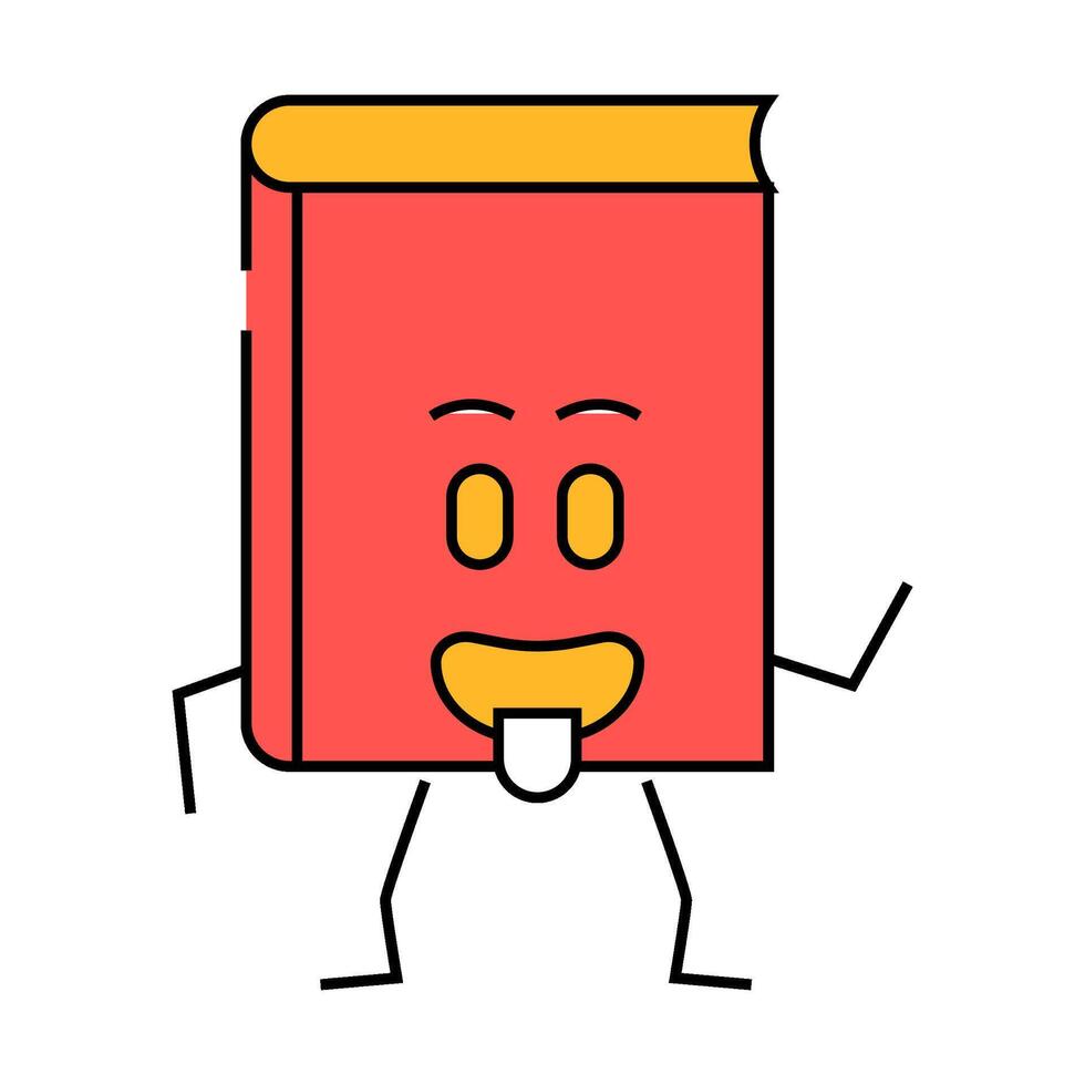 read book character icon color illustration vector
