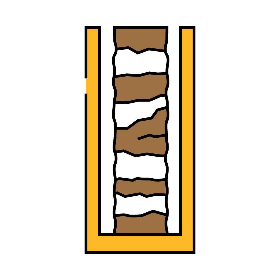 drill core samples icon color illustration vector