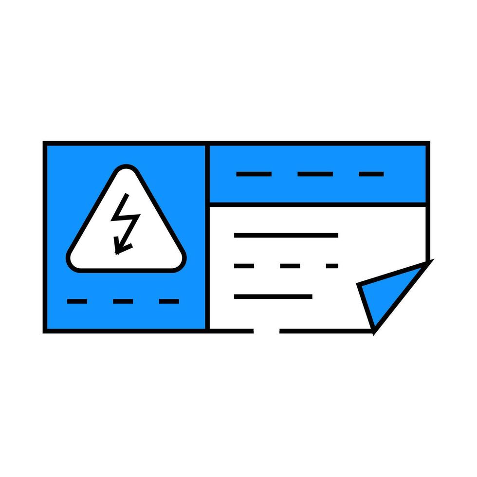 label electricity icon color illustration vector