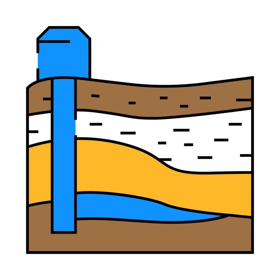 extraction process mining icon color illustration vector