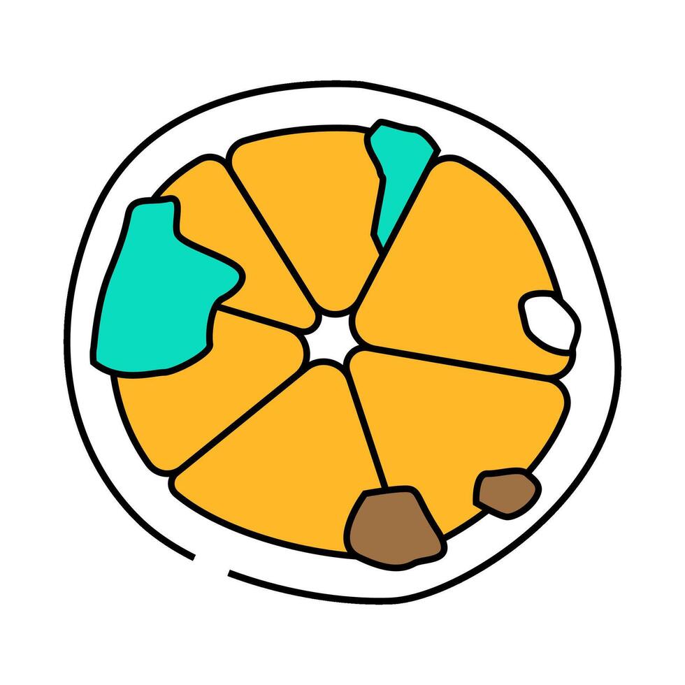 lemon rotten food icon color illustration vector
