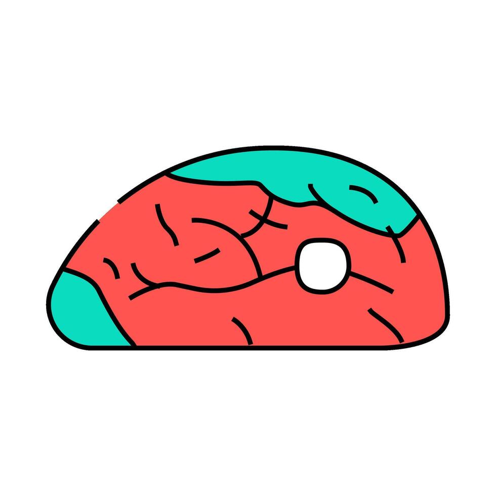 meat rotten food icon color illustration vector