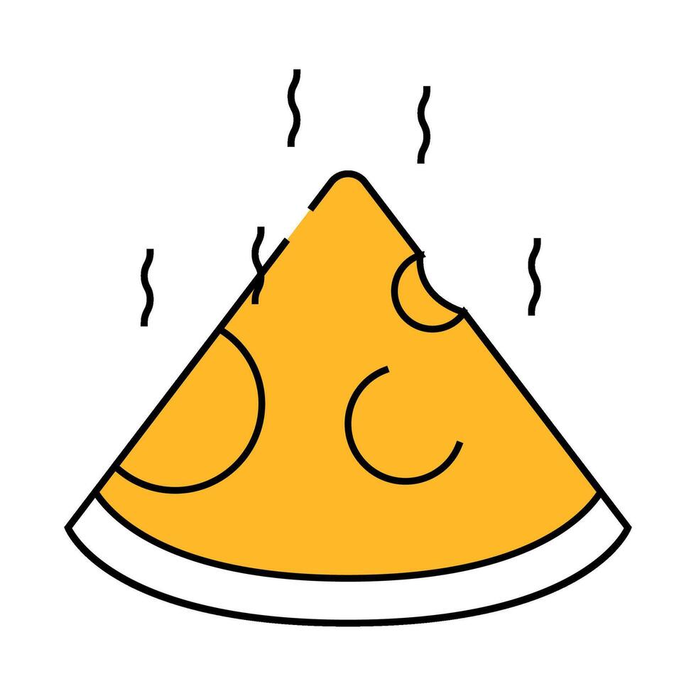 cheese smoked icon color illustration vector