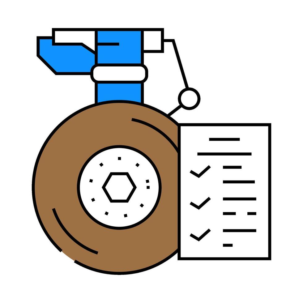 landing gear check aircraft icon color illustration vector