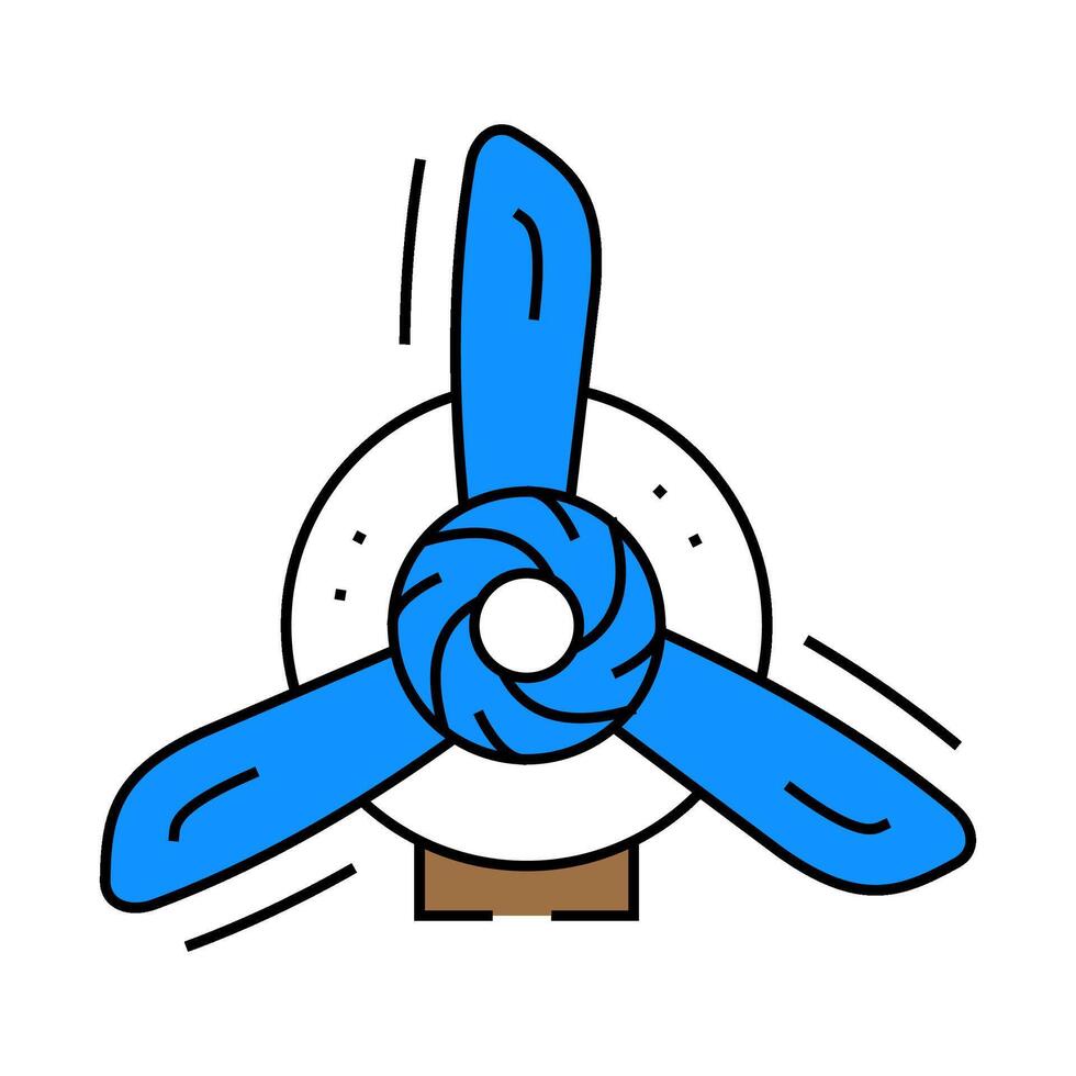 propeller maintenance aircraft icon color illustration vector
