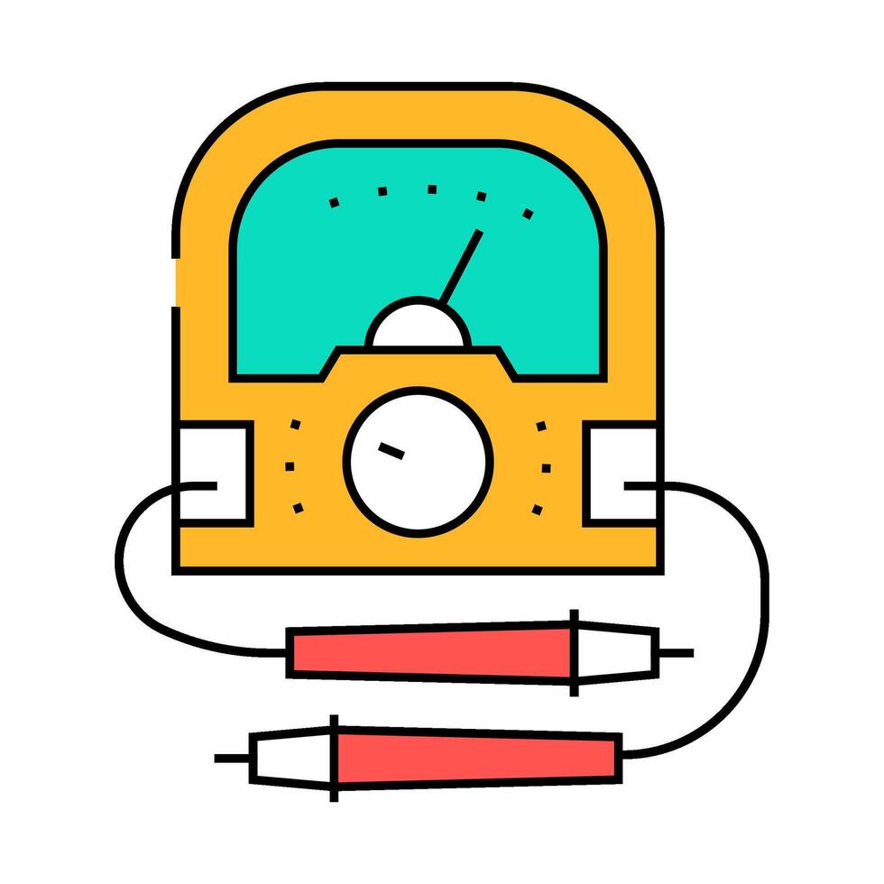 voltage measurement electronics icon color illustration vector