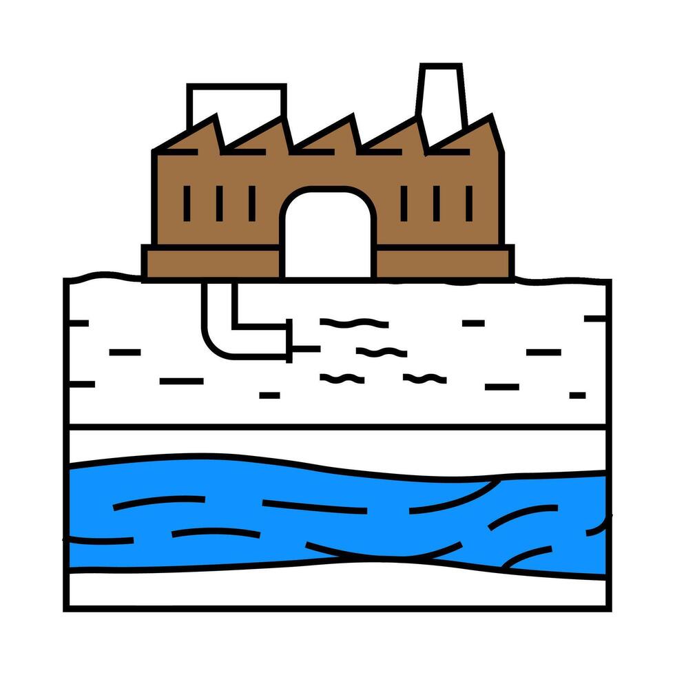 groundwater protection hydrogeologist icon color illustration vector