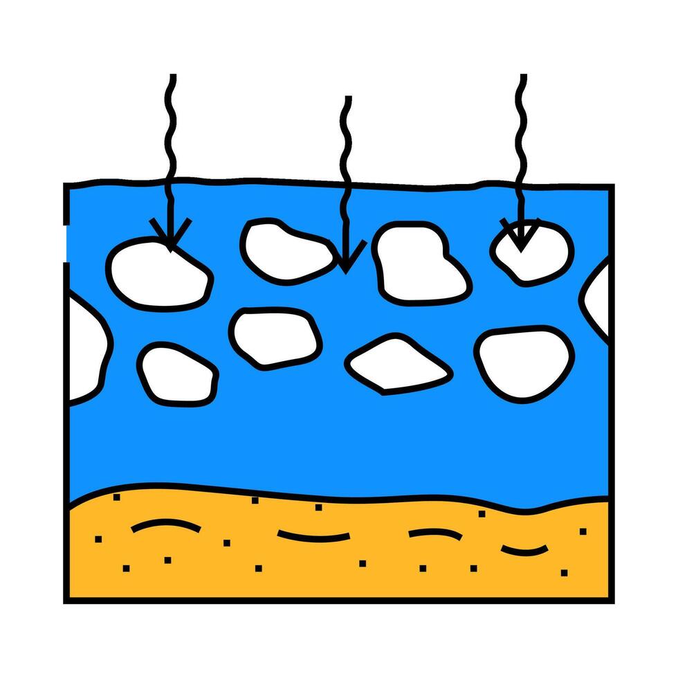 soil permeability hydrogeologist icon color illustration vector