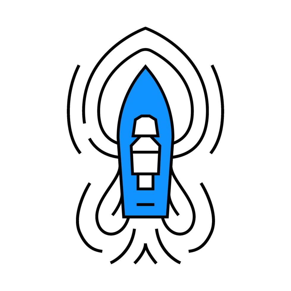 marine hydrodynamics icon color illustration vector