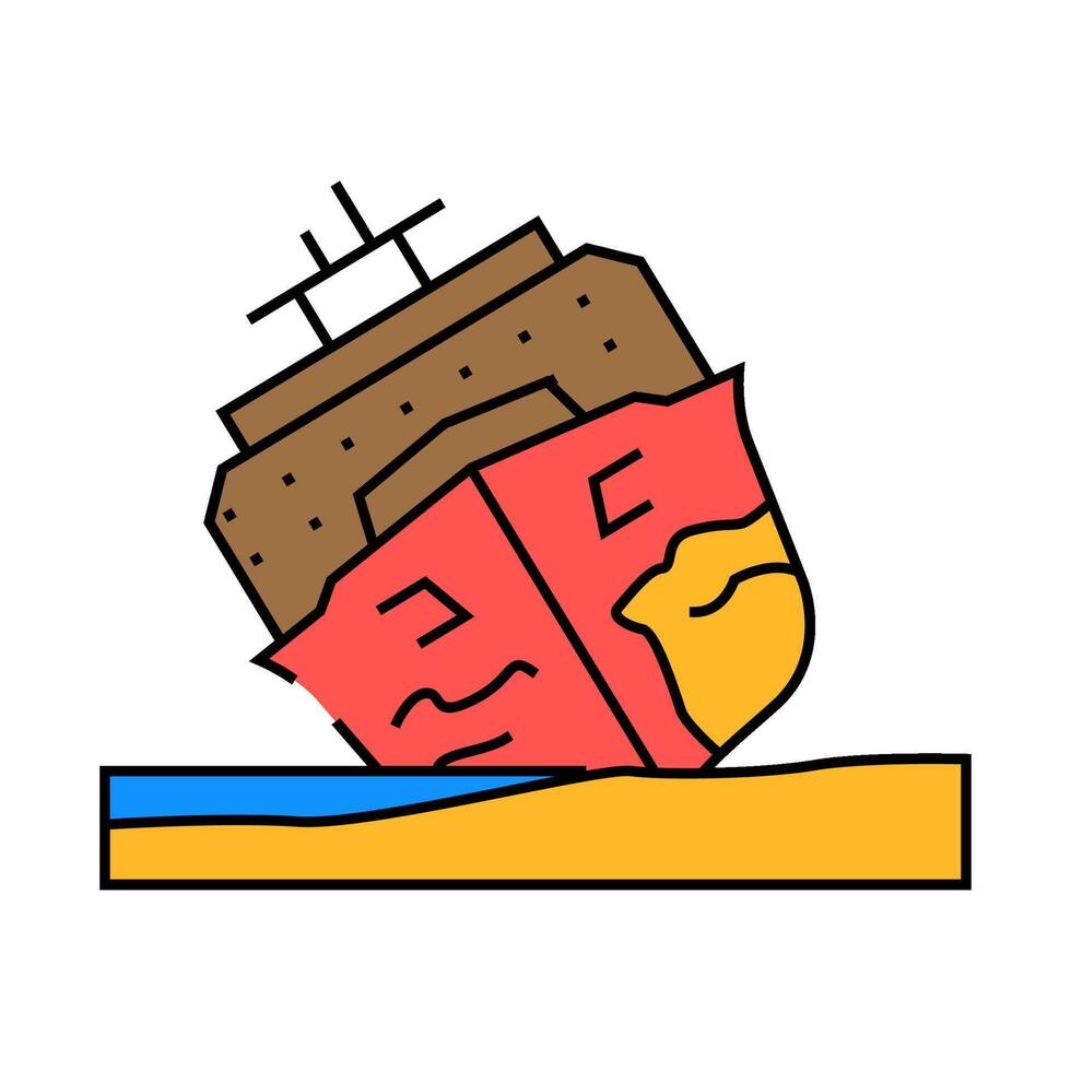 marine corrosion icon color illustration vector