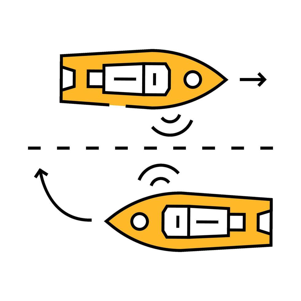 ship collision avoidance systems icon color illustration 49828077 ...
