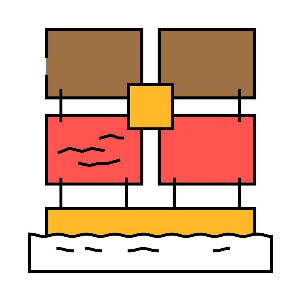marine corrosion testing icon color illustration vector