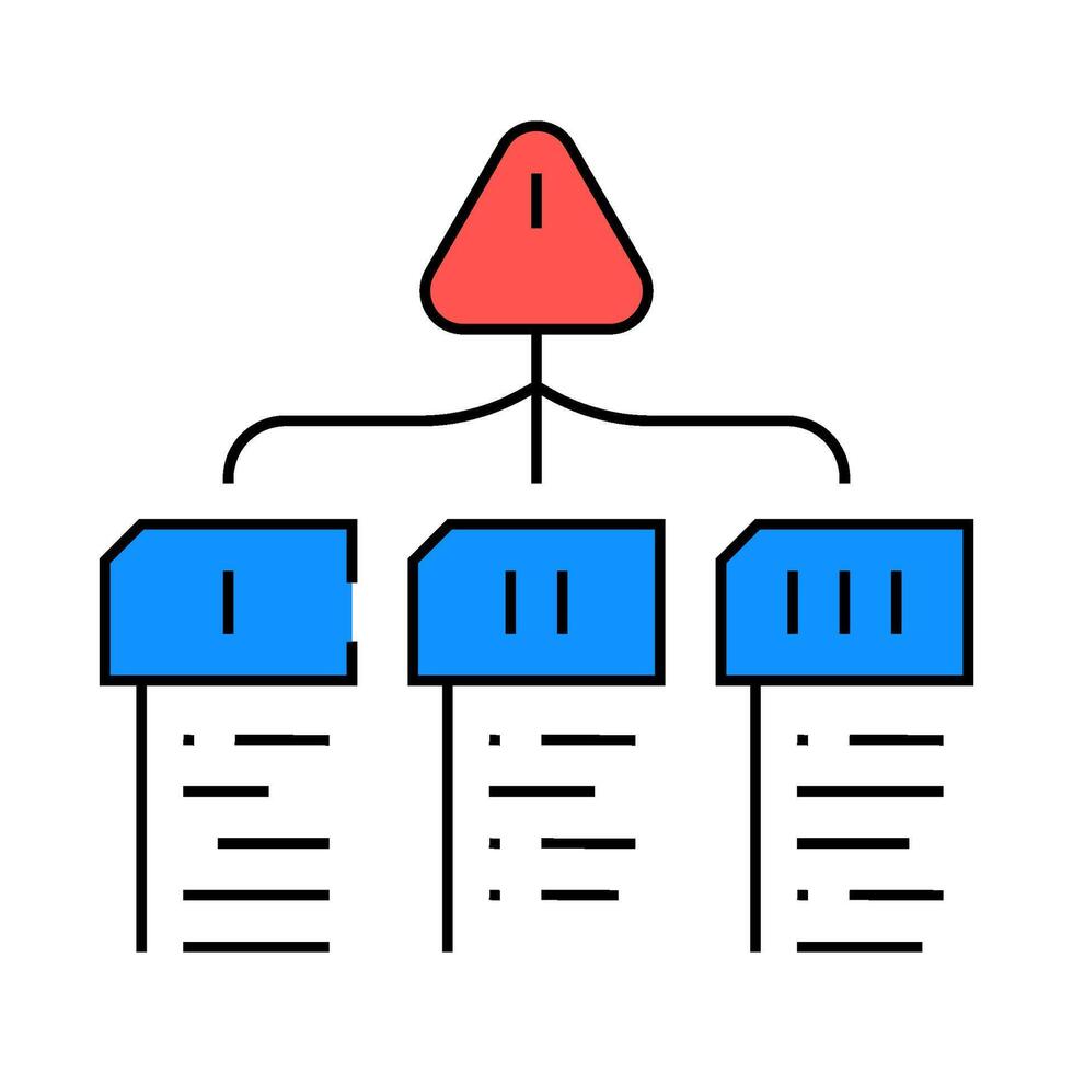 evaluation risk icon color illustration vector