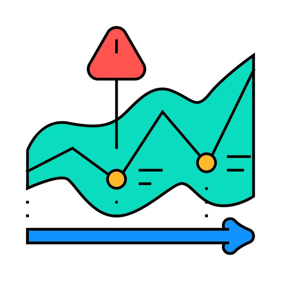 trends risk icon color illustration vector