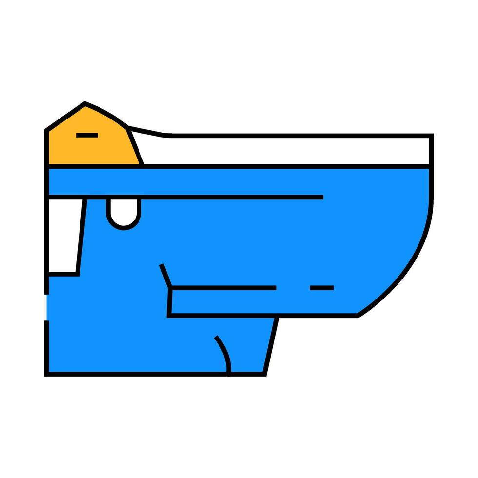 smart toilet home icon color illustration vector