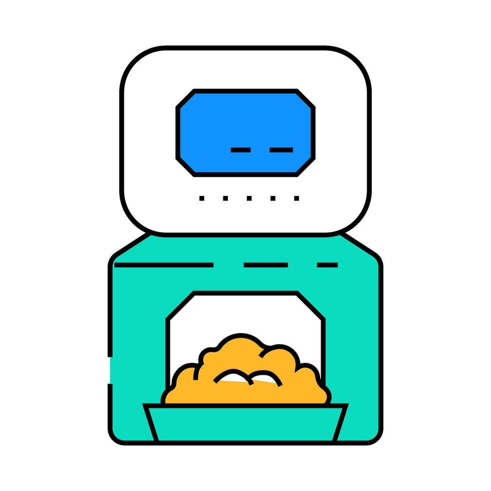 smart pet feeder home icon color illustration vector