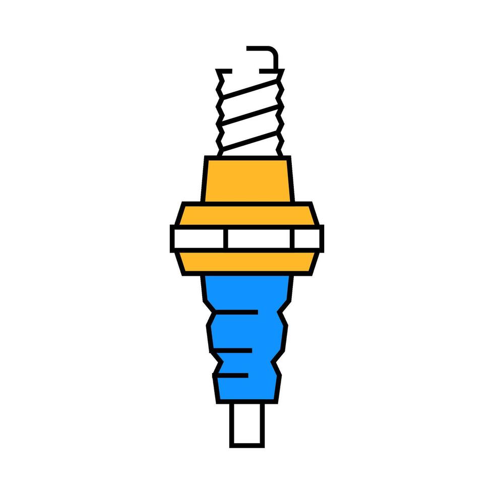 spark plug car mechanic icon color illustration vector