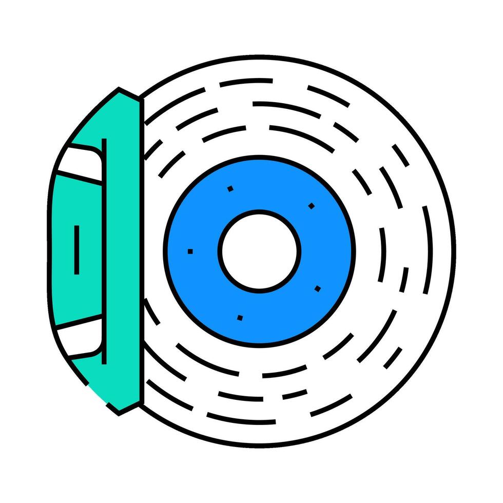 brake pad replacement car mechanic icon color illustration vector