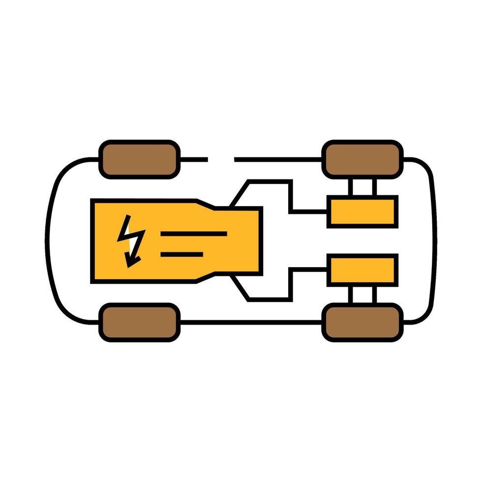 energy transfer electric icon color illustration vector