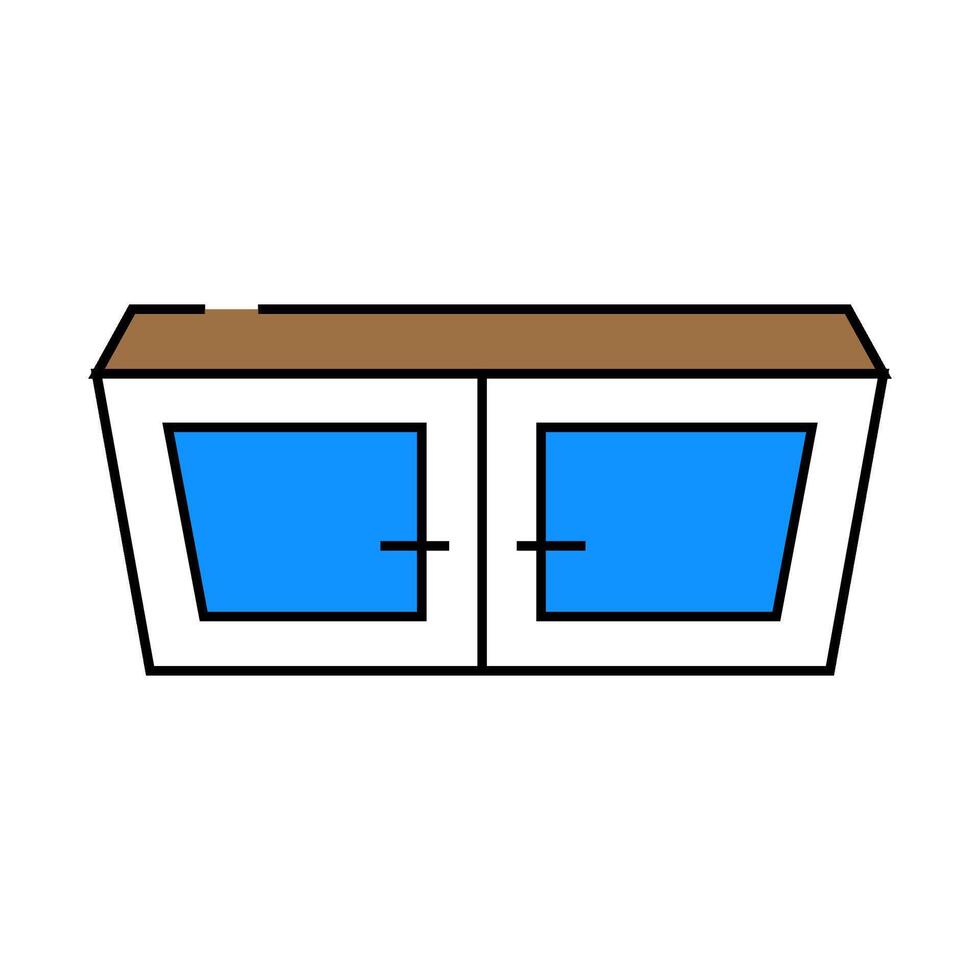 window top view icon color illustration vector