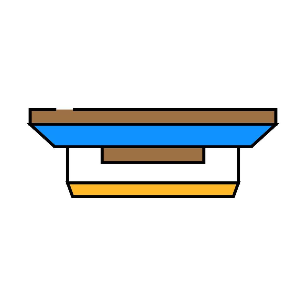 plasma tv pedestal top view icon color illustration vector