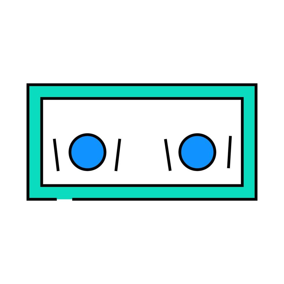 big kitchen table top view icon color illustration vector